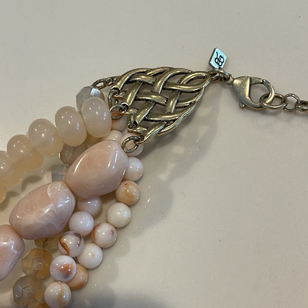 Light Pink/Neutral Statement Necklace - image 4